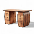 Bureau en bois de pin avec rangements 150 x 75 x 75cm pour bureau moderne