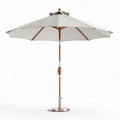 Parasol déporté en aluminium avec toile beige de 250 x 250 x 250 cm