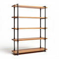 Étagère en bois et métal 5 niveaux dimensions 100 x 40 x 180 cm pour rangement