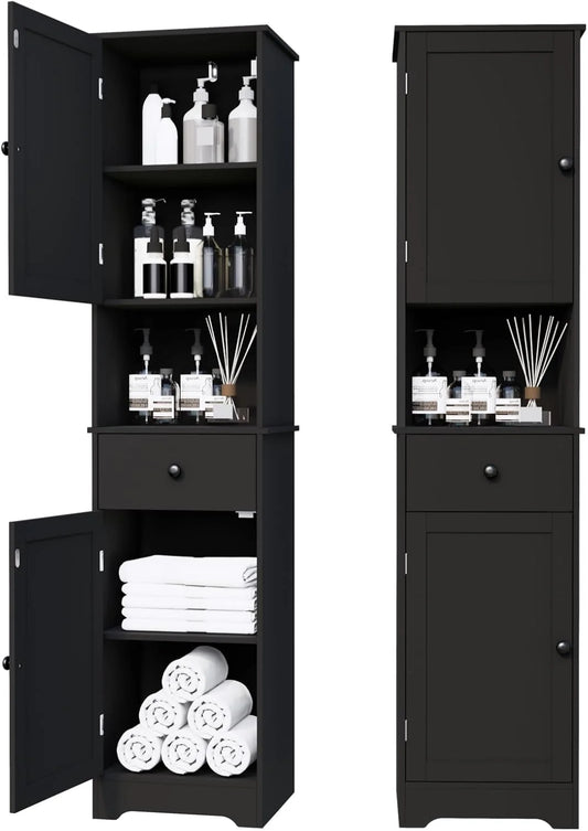 Colonne salle de bain rangement(Black)